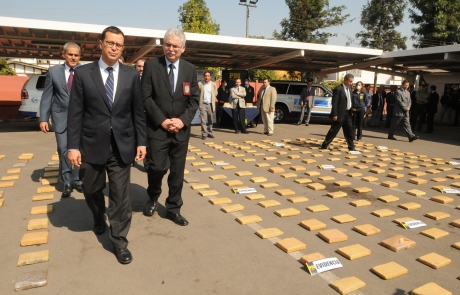 Ministro del Interior y Seguridad Pública revisó incautación de más de 732 Kg de marihuana realizada por la PDI