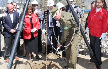 Autoridades supervisan construcción de nueva Subcomisaría de Carabineros de Lampa