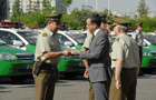 Ministro del Interior asisti&oacute; a ceremonia de entrega de veh&iacute;culos para Carabineros de Chile