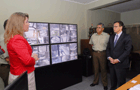Mnistro del Interior inspeccionó centro de operaciones de cámaras de televigilancia en Huechuraba